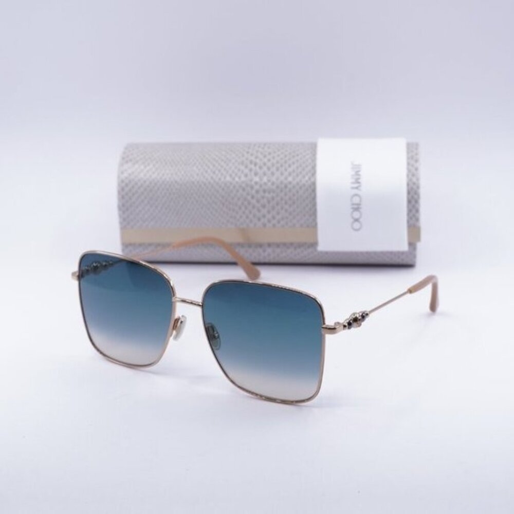 Jimmy Choo HESTER/S 0BKU I4 Square Sunglasses - Gold/Blue Gradient Pink